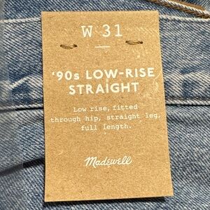 Madewell '90s Low-Rise Straight Jeans in Classic Blue Arlee Wash